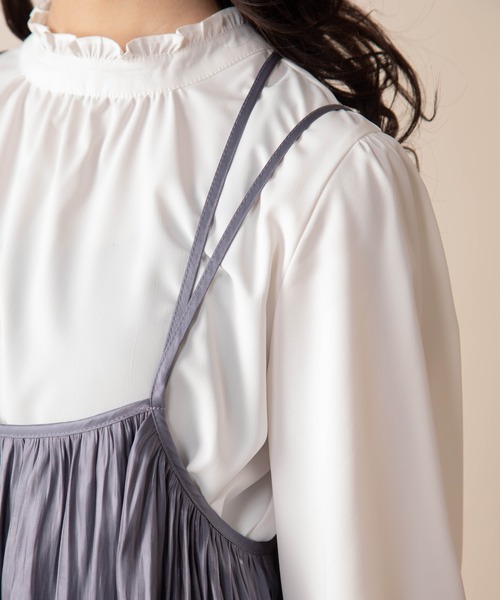 Mysa&Liina（ミーサリーナ）の「リバーシブルAラインキャミワンピース（ワンピース・レディース・ブラック/ベージュ/ピンク/ブルー・M）」の15枚目の写真