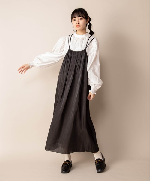 Mysa&Liina（ミーサリーナ）の「リバーシブルAラインキャミワンピース（ワンピース・レディース・ブラック/ベージュ/ピンク/ブルー・M）」の21枚目の写真