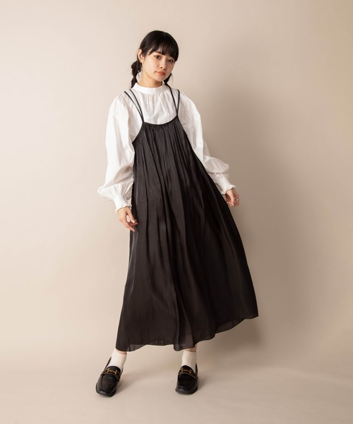 Mysa&Liina（ミーサリーナ）の「リバーシブルAラインキャミワンピース（ワンピース・レディース・ブラック/ベージュ/ピンク/ブルー・M）」の22枚目の写真