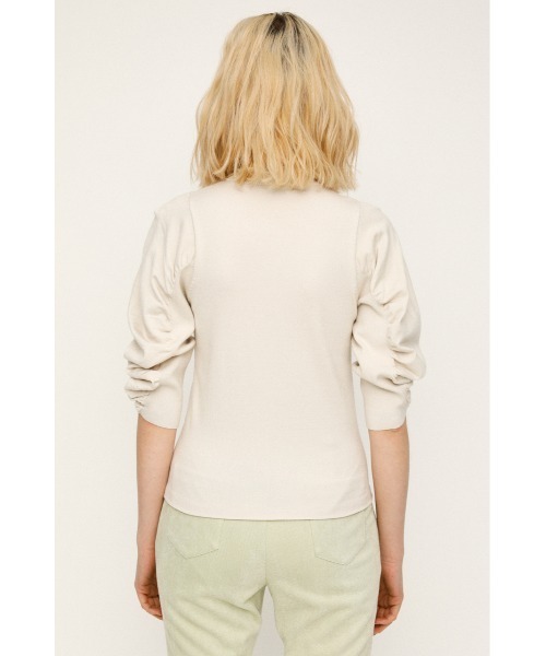 SLY（スライ）の「OUT SIDE GATHER SLEEVE TOPS ギャザー