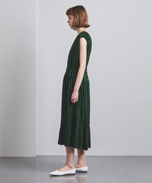 EZUMi(エズミ)の「<EZUMi(エズミ)>ギャザーティアード ワンピース◆(ワンピース・レディース・ブラック/ダークグリーン・SMALL)」の10枚目の写真