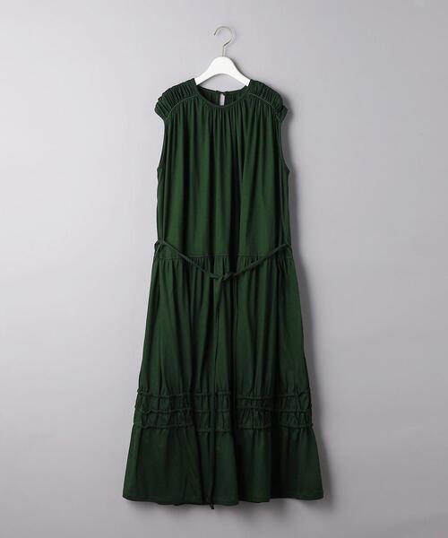 EZUMi(エズミ)の「<EZUMi(エズミ)>ギャザーティアード ワンピース◆(ワンピース・レディース・ブラック/ダークグリーン・SMALL)」の14枚目の写真
