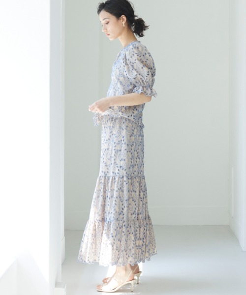 美品！ANAYI 春色ペイズリー柄シフォンスカート スカート ペイズリー |ANAYI OFFICIAL ONLINE STORE | アナイ