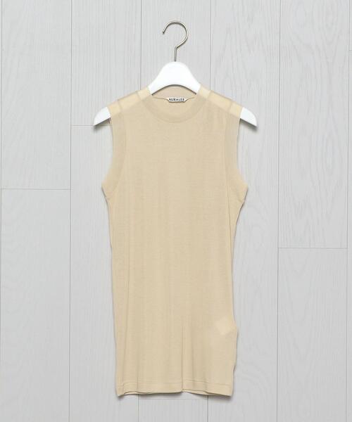 BEAUTY&YOUTH UNITED ARROWS(ビューティーアンドユースユナイテッドアローズ)の「<AURALEE>SHEER TANK TOP/タンクトップ.(タンクトップ・レディース・ライム/ベージュ/ブラック・1)」の2枚目の写真