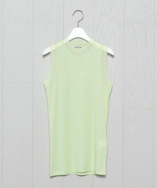 BEAUTY&YOUTH UNITED ARROWS(ビューティーアンドユースユナイテッドアローズ)の「<AURALEE>SHEER TANK TOP/タンクトップ.(タンクトップ・レディース・ライム/ベージュ/ブラック・1)」の3枚目の写真