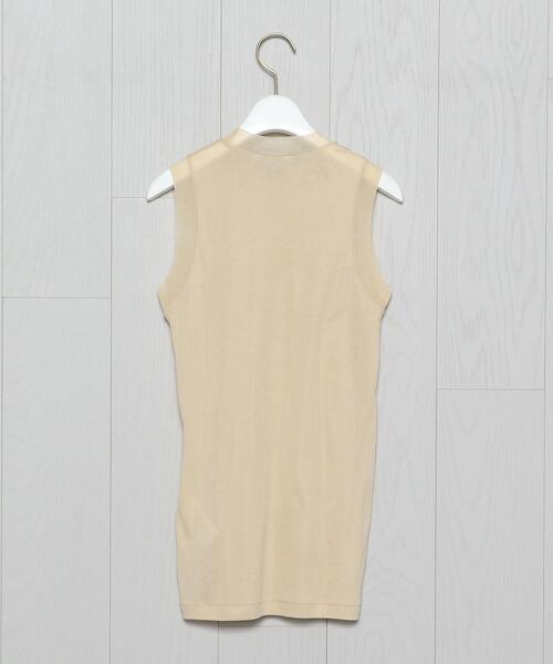 BEAUTY&YOUTH UNITED ARROWS(ビューティーアンドユースユナイテッドアローズ)の「<AURALEE>SHEER TANK TOP/タンクトップ.(タンクトップ・レディース・ライム/ベージュ/ブラック・1)」の4枚目の写真