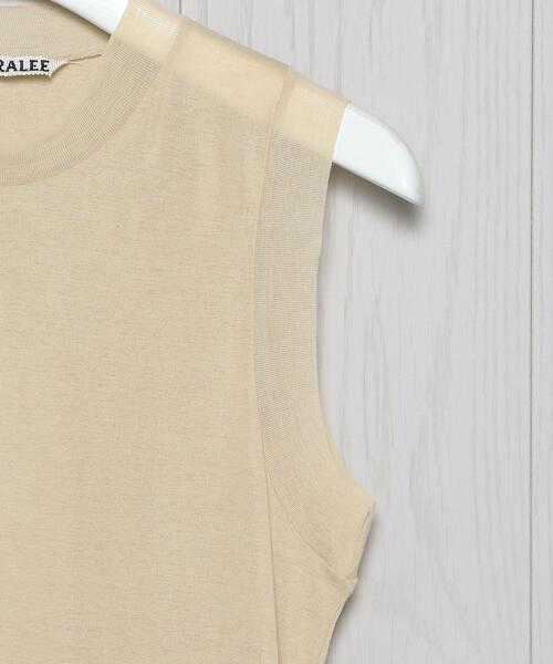 BEAUTY&YOUTH UNITED ARROWS(ビューティーアンドユースユナイテッドアローズ)の「<AURALEE>SHEER TANK TOP/タンクトップ.(タンクトップ・レディース・ライム/ベージュ/ブラック・1)」の6枚目の写真