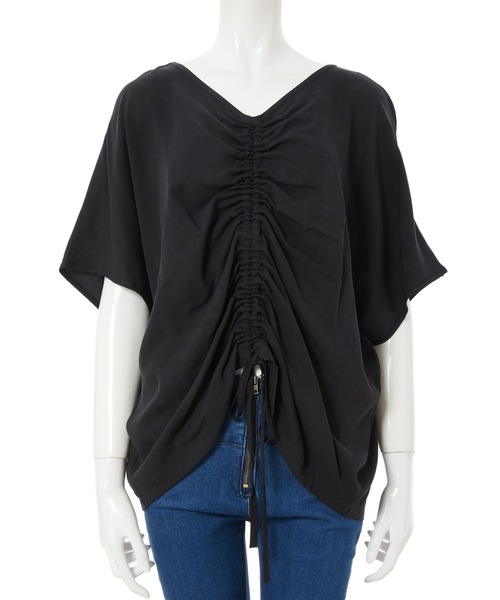 fifth（フィフス）の「フロントドロストVネックプルオーバー（Tシャツ/カットソー・レディース・ホワイト/ブラック・MEDIUM）」の9枚目の写真