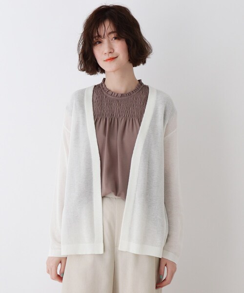 DRESKIP（ドレスキップ）の「◆洗えるトッパーカーディガン（カーディガン/ボレロ・レディース・ネイビー/オフホワイト/ライトベージュ/レモンイエロー・02/03）」の15枚目の写真