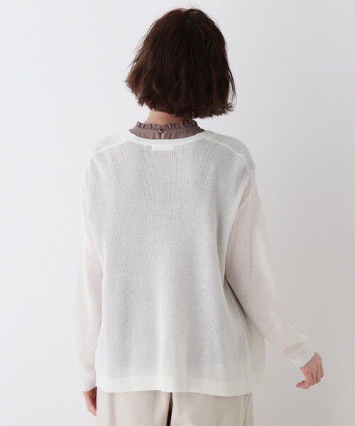 DRESKIP（ドレスキップ）の「◆洗えるトッパーカーディガン（カーディガン/ボレロ・レディース・ネイビー/オフホワイト/ライトベージュ/レモンイエロー・02/03）」の17枚目の写真