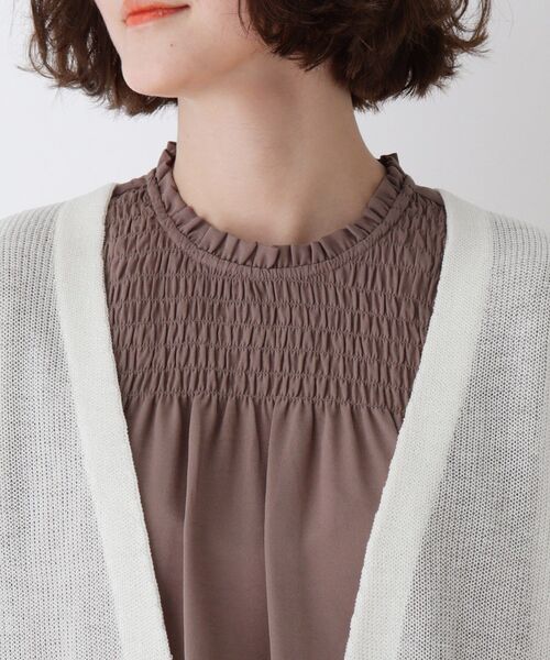 DRESKIP（ドレスキップ）の「◆洗えるトッパーカーディガン（カーディガン/ボレロ・レディース・ネイビー/オフホワイト/ライトベージュ/レモンイエロー・02/03）」の16枚目の写真