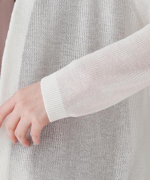 DRESKIP（ドレスキップ）の「◆洗えるトッパーカーディガン（カーディガン/ボレロ・レディース・ネイビー/オフホワイト/ライトベージュ/レモンイエロー・02/03）」の12枚目の写真