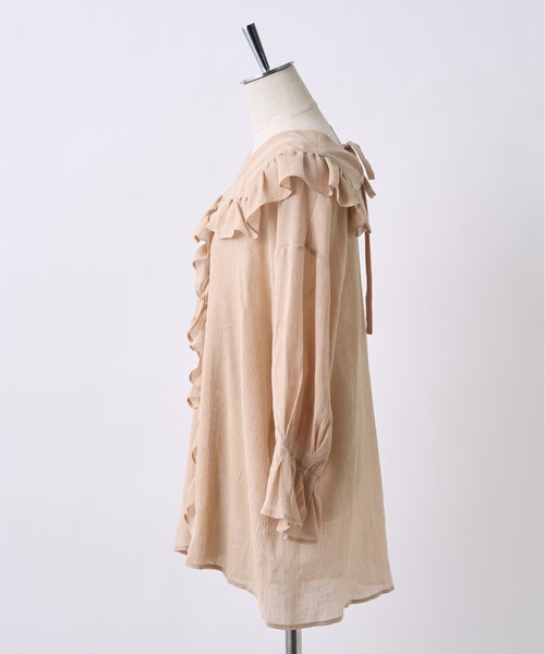 one after another NICE CLAUP（ワンアフターアナザーナイスクラップ）の「楊柳フリルブラウス（シャツ/ブラウス・レディース・オフホワイト/ベージュ/ドット・FREE）」の15枚目の写真