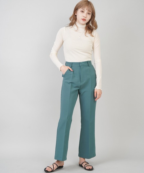 SPINNS(スピンズ)の「シアーメロウタートルネックカットソー(Tシャツ/カットソー・レディース・ブラック/グレー/グリーン系その他/オレンジ/アイボリー・ONESIZE)」の19枚目の写真