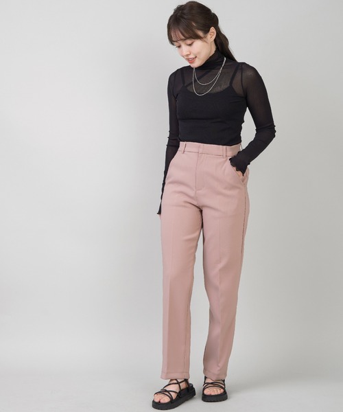 SPINNS(スピンズ)の「シアーメロウタートルネックカットソー(Tシャツ/カットソー・レディース・ブラック/グレー/グリーン系その他/オレンジ/アイボリー・ONESIZE)」の20枚目の写真