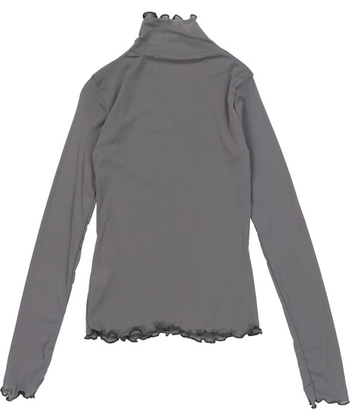 SPINNS(スピンズ)の「シアーメロウタートルネックカットソー(Tシャツ/カットソー・レディース・ブラック/グレー/グリーン系その他/オレンジ/アイボリー・ONESIZE)」の11枚目の写真