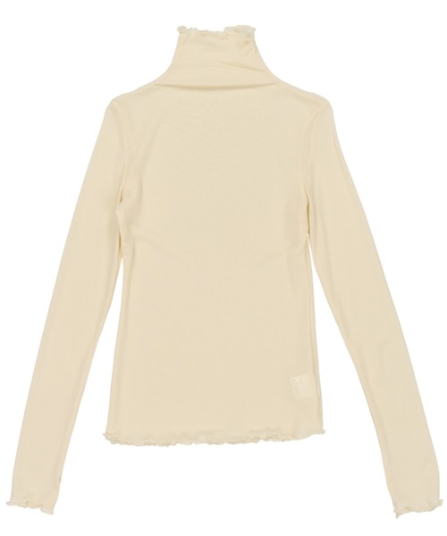 SPINNS(スピンズ)の「シアーメロウタートルネックカットソー(Tシャツ/カットソー・レディース・ブラック/グレー/グリーン系その他/オレンジ/アイボリー・ONESIZE)」の6枚目の写真