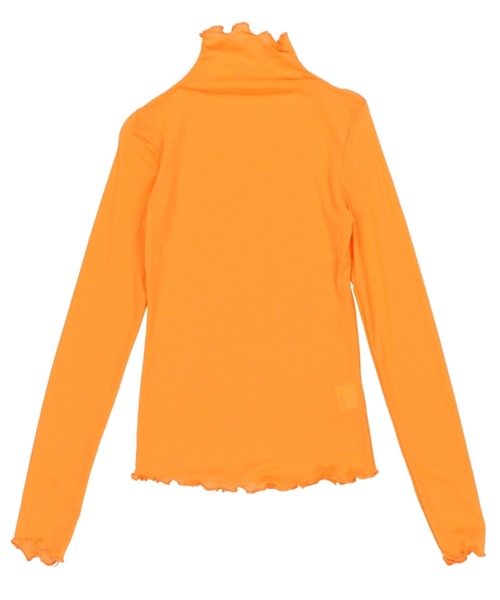 SPINNS(スピンズ)の「シアーメロウタートルネックカットソー(Tシャツ/カットソー・レディース・ブラック/グレー/グリーン系その他/オレンジ/アイボリー・ONESIZE)」の9枚目の写真