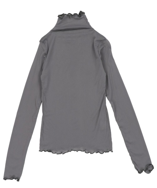 SPINNS(スピンズ)の「シアーメロウタートルネックカットソー(Tシャツ/カットソー・レディース・ブラック/グレー/グリーン系その他/オレンジ/アイボリー・ONESIZE)」の10枚目の写真