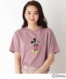 pink adobe | ◆【Disney】【M-LL】ミッキーマウス プリントTシャツ(Tシャツ/カットソー)