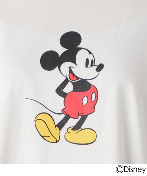 pink adobe（ピンクアドベ）の「◆【Disney】【M-LL】ミッキーマウス　プリントTシャツ（Tシャツ/カットソー・レディース・チャコールグレー/オフホワイト/ピンク系・40/38/42）」の10枚目の写真
