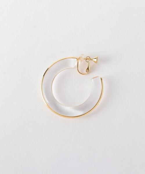 green label relaxing（グリーンレーベルリラクシング）の「FM AC クリアフープ イヤリング（イヤリング・レディース・ゴールド・FREE）」の2枚目の写真