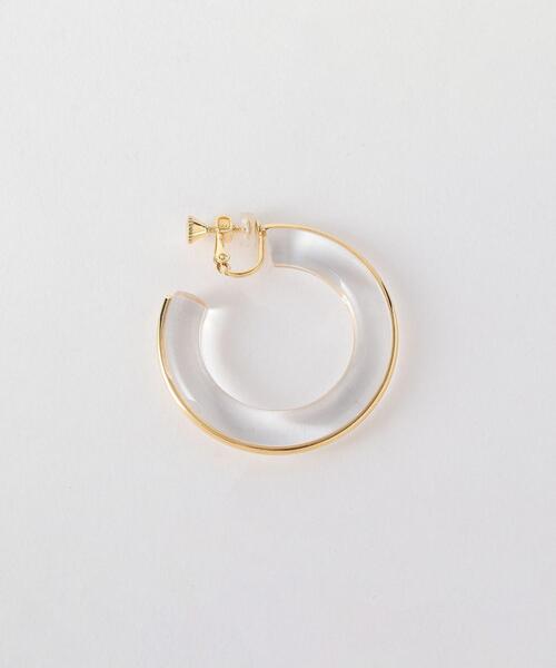 green label relaxing（グリーンレーベルリラクシング）の「FM AC クリアフープ イヤリング（イヤリング・レディース・ゴールド・FREE）」の3枚目の写真