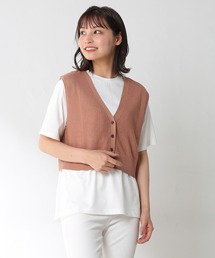 colza | ベスト付トップス(Tシャツ/カットソー)
