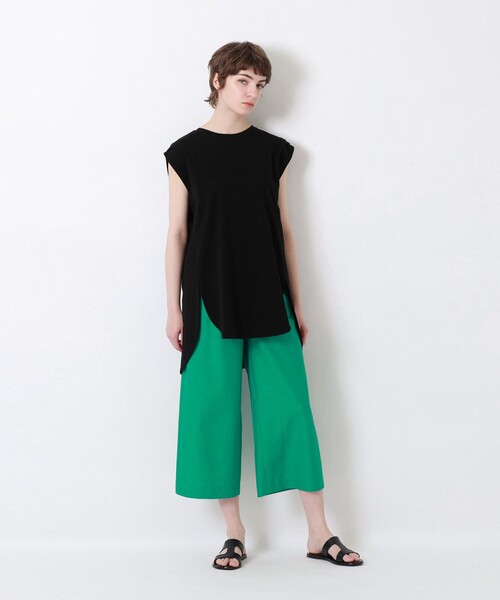 LOVELESS（ラブレス）の「プリーツコンビカットソー（Tシャツ/カットソー・レディース・オフホワイト/ブラック/ライトグリーン・36）」の6枚目の写真