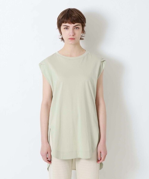 LOVELESS（ラブレス）の「プリーツコンビカットソー（Tシャツ/カットソー・レディース・オフホワイト/ブラック/ライトグリーン・36）」の10枚目の写真