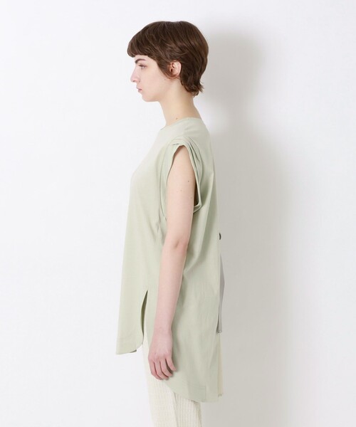 LOVELESS（ラブレス）の「プリーツコンビカットソー（Tシャツ/カットソー・レディース・オフホワイト/ブラック/ライトグリーン・36）」の11枚目の写真