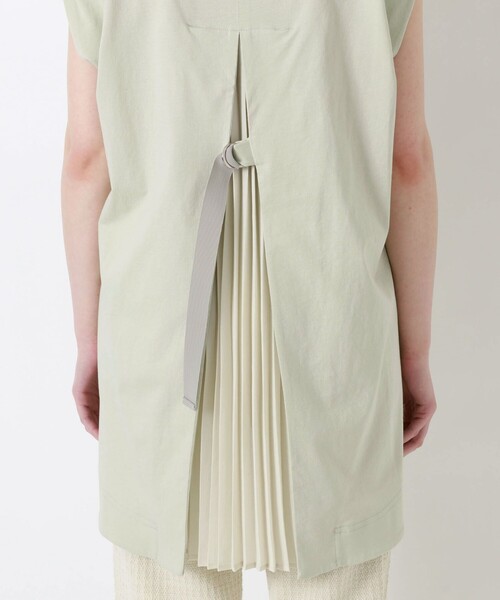 LOVELESS（ラブレス）の「プリーツコンビカットソー（Tシャツ/カットソー・レディース・オフホワイト/ブラック/ライトグリーン・36）」の16枚目の写真