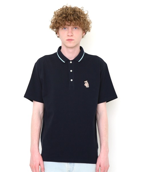 Design Tshirts Store graniph(デザイン ティーシャツ ストア グラニフ)の「ひろし(クレヨンしんちゃん)|コラボポロシャツ(ポロシャツ・メンズ・ネイビー・SMALL/MEDIUM/LARGE)」の6枚目の写真