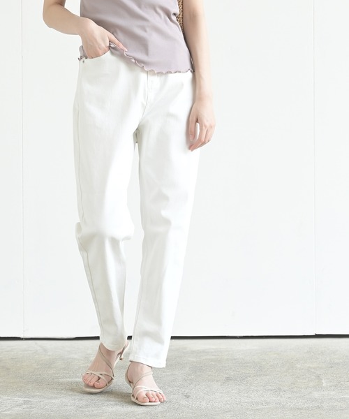 rps（アールピーエス）の「テーパードパンツ（その他パンツ・レディース・アイボリー/インディゴブルー/ブルー/オフホワイト/カーキ・M/L）」の2枚目の写真