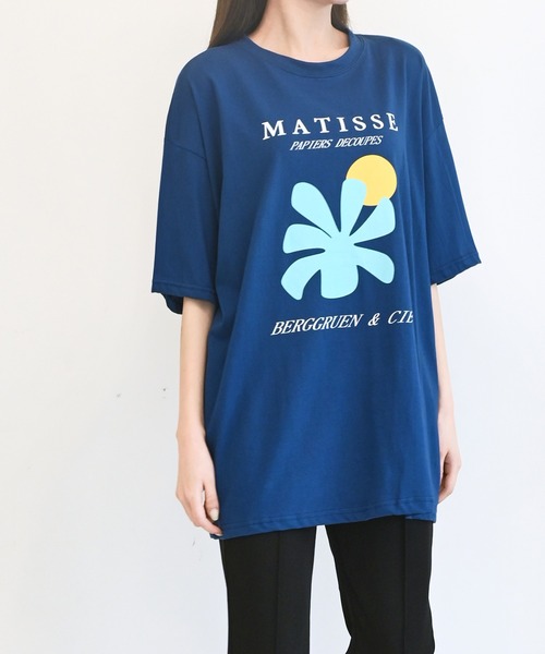 me+em select（ミームセレクト）の「MATISSE art Tシャツ（Tシャツ/カットソー・レディース・ブラック/ブルー/アイボリー/クリーム・FREE）」の15枚目の写真