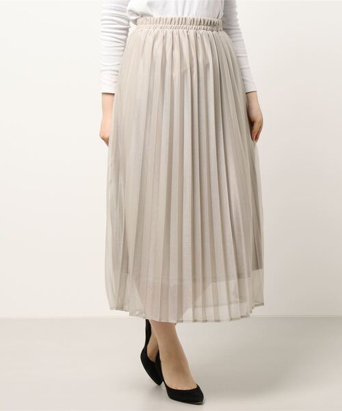 Te chichi TERRASSE(テチチテラス)の「シアープリーツスカート(スカート・レディース・グレー/チャコール/パープル・フリ-)」の2枚目の写真