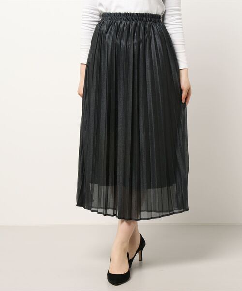 Te chichi TERRASSE(テチチテラス)の「シアープリーツスカート(スカート・レディース・グレー/チャコール/パープル・フリ-)」の3枚目の写真