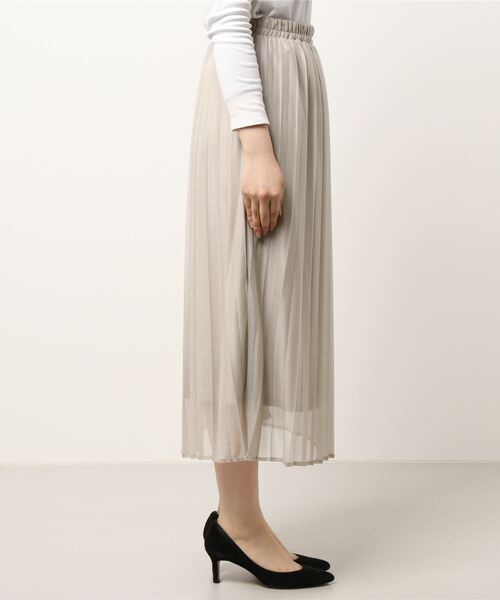 Te chichi TERRASSE(テチチテラス)の「シアープリーツスカート(スカート・レディース・グレー/チャコール/パープル・フリ-)」の5枚目の写真