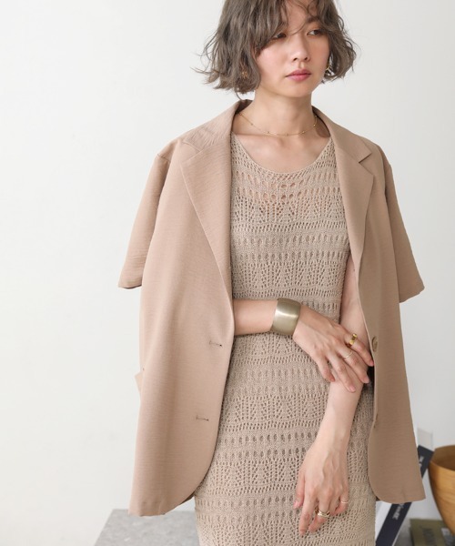 Bab（バブ）の「【WEB限定】クロシェニットロングワンピース（ワンピース・レディース・ブラック/ベージュ・FREE）」の15枚目の写真