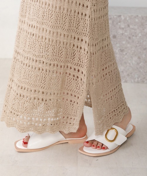 Bab（バブ）の「【WEB限定】クロシェニットロングワンピース（ワンピース・レディース・ブラック/ベージュ・FREE）」の19枚目の写真