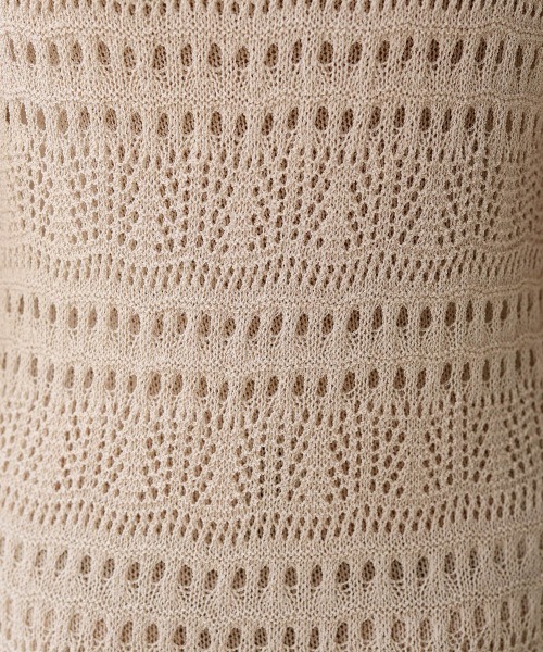 Bab（バブ）の「【WEB限定】クロシェニットロングワンピース（ワンピース・レディース・ブラック/ベージュ・FREE）」の20枚目の写真