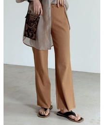 Re:EDIT | 360度ストレッチリブカットキックフレアレギパン(その他パンツ)