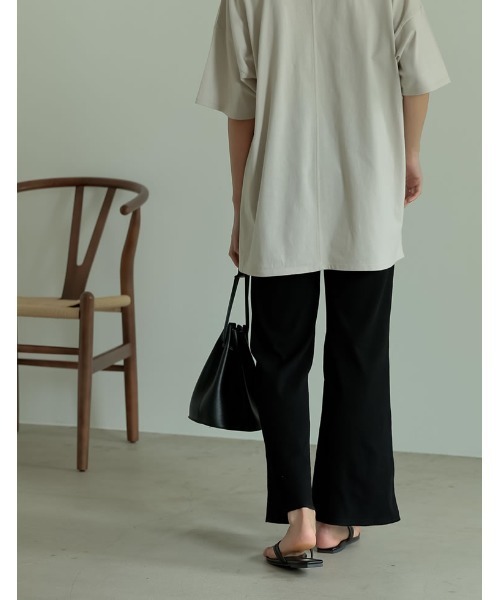 Re:EDIT（リエディ）の「360度ストレッチリブカットキックフレアレギパン（その他パンツ・レディース・ミックスグレー/パープル/ベージュ/キャメル/レッド/ブラック/グリーン/モカ/オフホワイト・AS/AM/LARGE/MEDIUM/SMALL/AL）」の15枚目の写真