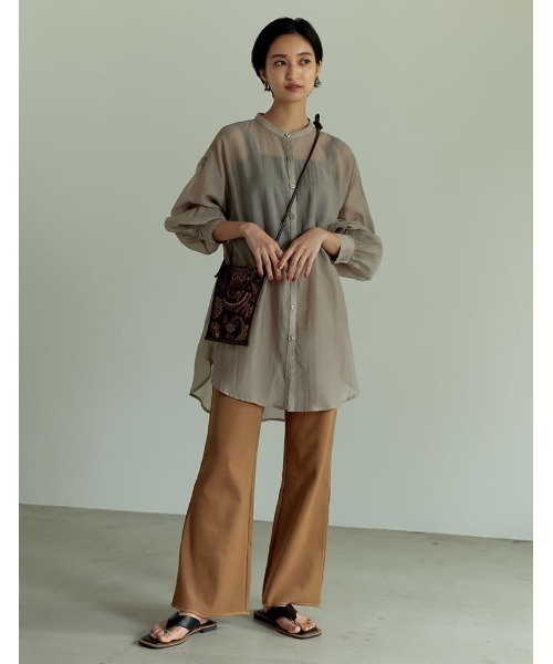 Re:EDIT（リエディ）の「360度ストレッチリブカットキックフレアレギパン（その他パンツ・レディース・ミックスグレー/パープル/ベージュ/キャメル/レッド/ブラック/グリーン/モカ/オフホワイト・AS/AM/LARGE/MEDIUM/SMALL/AL）」の16枚目の写真