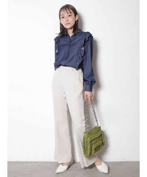 COTORICA（コトリカ）の「【THE DAYZ TOKYO】フリルデニムブラウス（シャツ/ブラウス・レディース・インディゴブルー・SMALL/MEDIUM）」の10枚目の写真