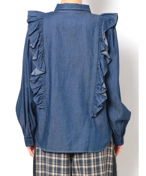COTORICA（コトリカ）の「【THE DAYZ TOKYO】フリルデニムブラウス（シャツ/ブラウス・レディース・インディゴブルー・SMALL/MEDIUM）」の12枚目の写真