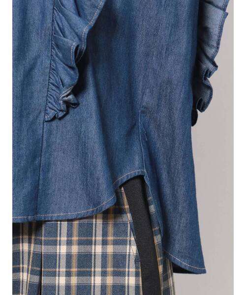 COTORICA（コトリカ）の「【THE DAYZ TOKYO】フリルデニムブラウス（シャツ/ブラウス・レディース・インディゴブルー・SMALL/MEDIUM）」の16枚目の写真