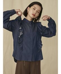 【THE DAYZ TOKYO】フリルデニムブラウス