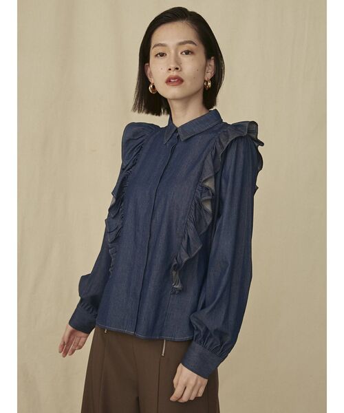 COTORICA（コトリカ）の「【THE DAYZ TOKYO】フリルデニムブラウス（シャツ/ブラウス・レディース・インディゴブルー・SMALL/MEDIUM）」の20枚目の写真