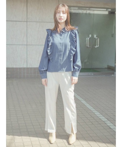 COTORICA（コトリカ）の「【THE DAYZ TOKYO】フリルデニムブラウス（シャツ/ブラウス・レディース・インディゴブルー・SMALL/MEDIUM）」の21枚目の写真